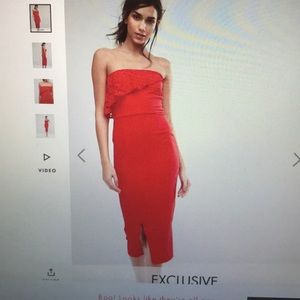 ASOS Red Midi Dress